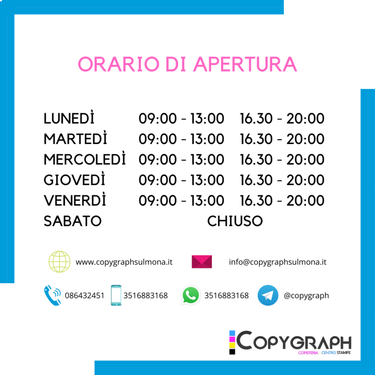 Cambio orario di apertura